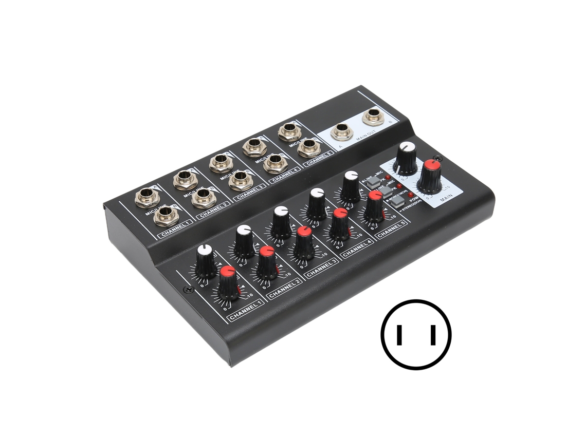 Mezclador Estéreo De 10 Canales Con Bajo Nivel De Ruido Y 2 Controles De Volumen Para Clubes Y Bares. Enchufe Estadounidense De 100-240 V.