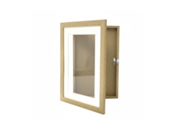 Relaxdays Moldura Infantil A4 Dobrável Magnética Para Desenhos, 32 X 25,5 Cm, Mdf E Acrílico, Natural