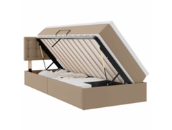 Maison Exclusive - Cama Con Almacenamiento Y Led Con Colchón Capuchino 90 X 190 Cm