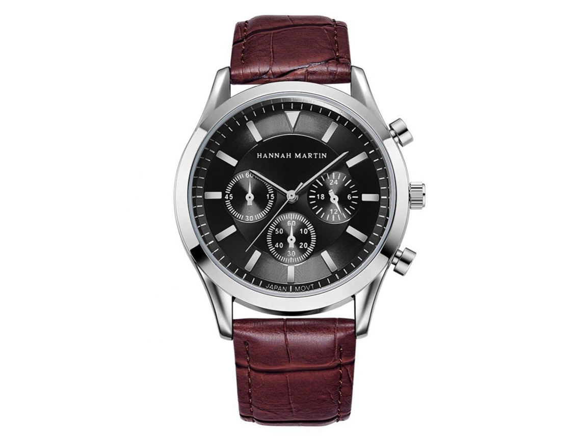 Reloj De Pulsera Para Hombre Hannah Martin De Aleación Analógica De Cuarzo Redondo Impermeable