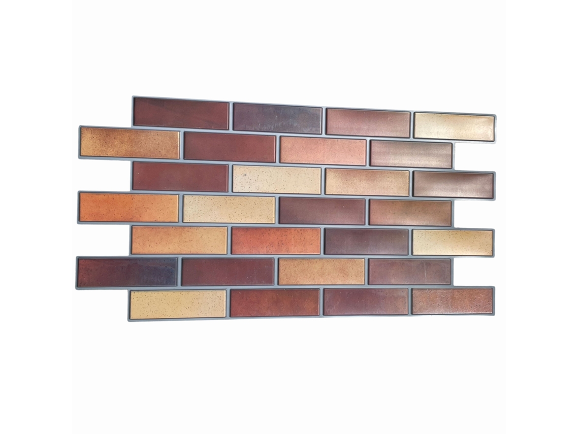 Paneles Maxi Hi-Res 3D Revestimiento de Pared en Pvc - Ladrillos Sombreados - Realista y Aislante