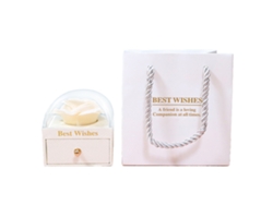 Rosa preservada, caja de regalo de joyas, regalo para mujeres Kofihety