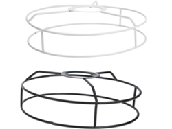 Juego De 2 Soportes Redondos De Metal En Blanco Y Negro Para Lámparas Colgantes De Bricolaje.