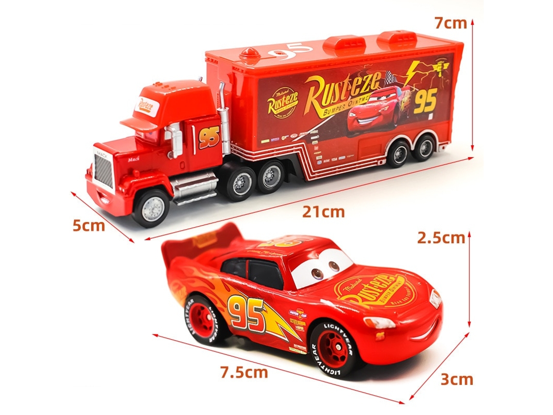Set takara tomy pixar car 3 jackson mack uncle truck 1:55 diecast metal car model toy boy christmas gift