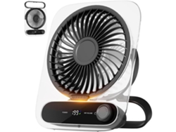 Mini ventilador eléctrico USB MDUG, plegable 180°, ultrasilencioso (negro)