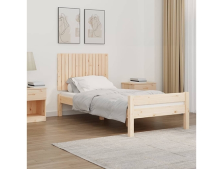 MAISON EXCLUSIVE - Cabecero de cama de pared madera maciza de pino 95,5x3x60 cm