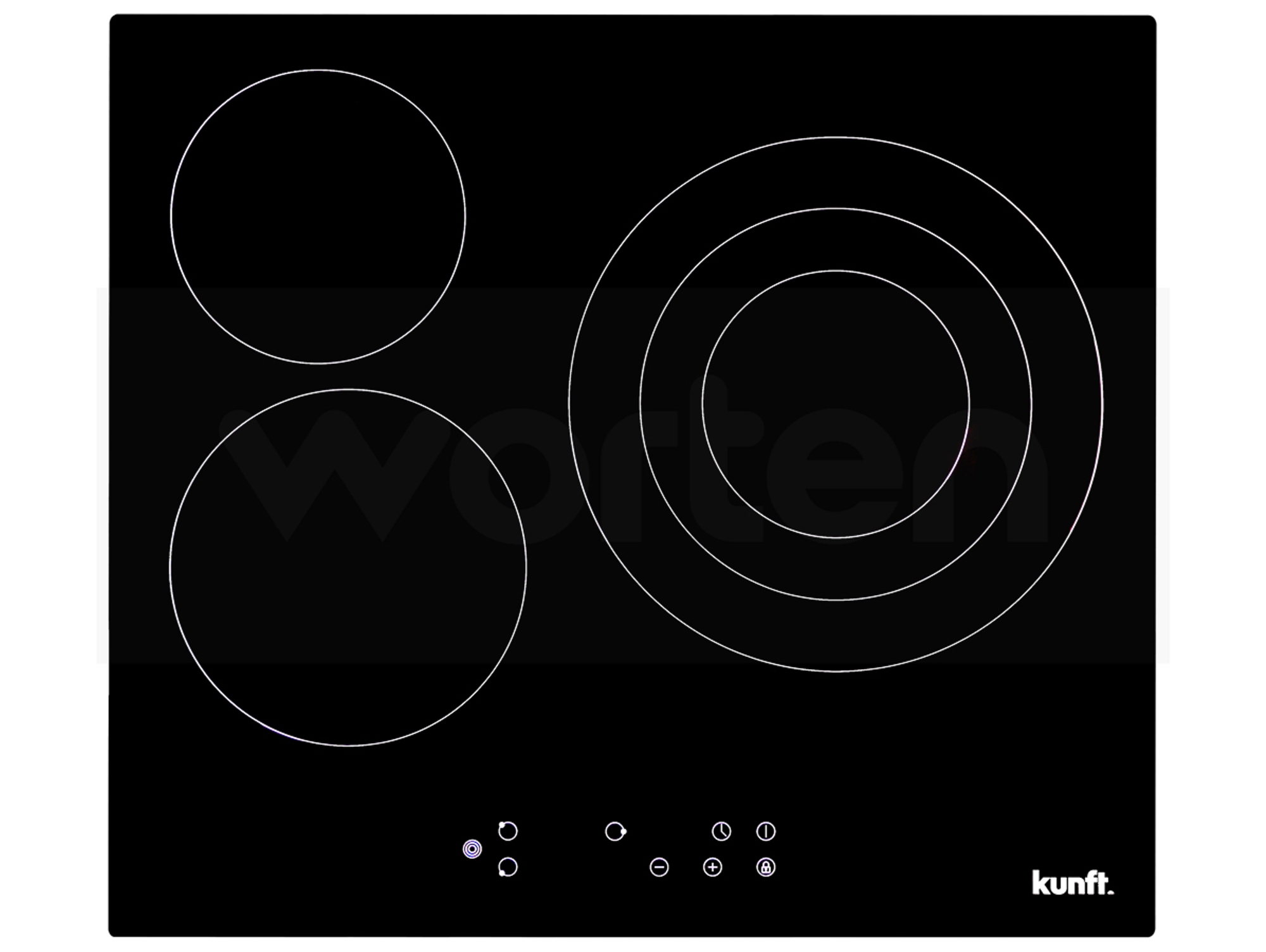 Placa de Vitrocerámica KUNFT KVH3934 (Eléctrica 59 cm Licuadora Eléctrica Con Caja. Dispositivo De Cocina, Equipo