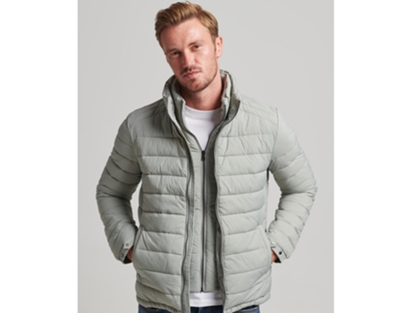 Abrigo para Hombre SUPERDRY (2XL - Poliéster - Gris)