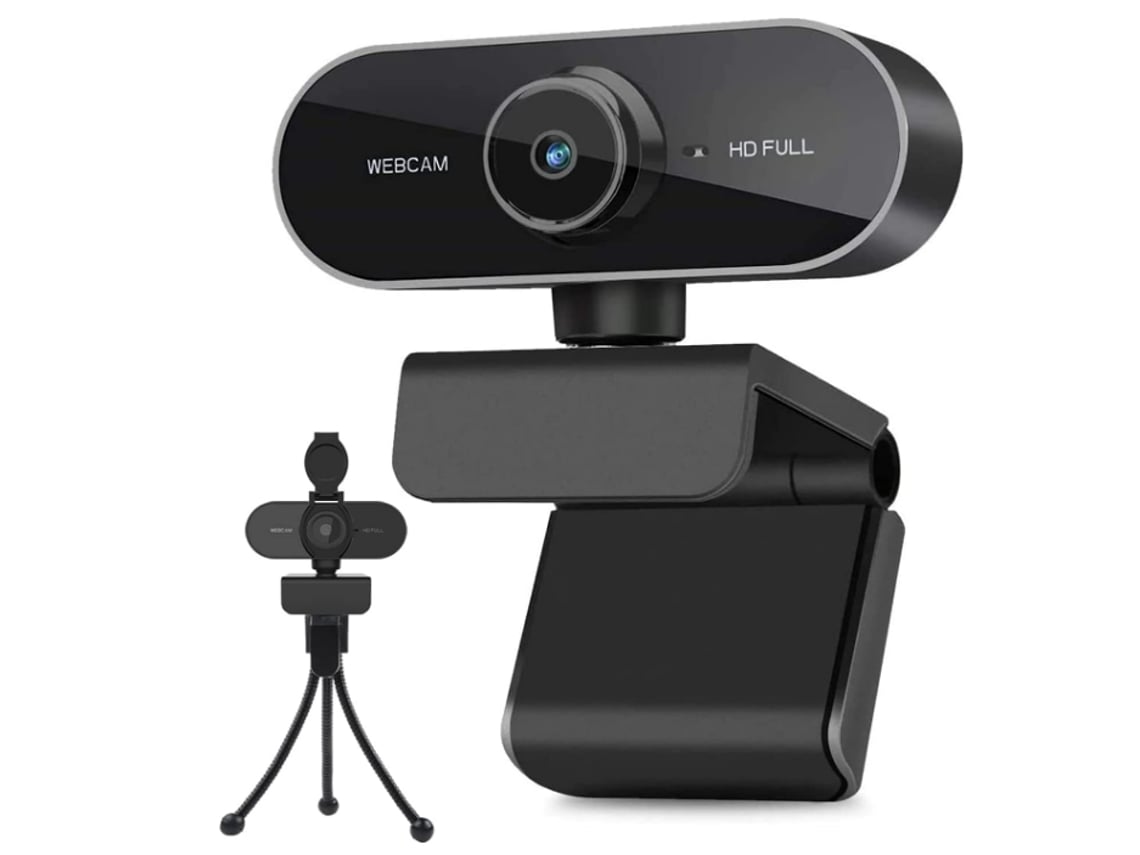 Webcam USB 1080p y micrófono con trípode