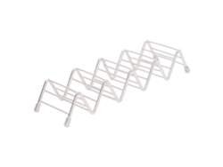 Estante Para Tacos De Acero Inoxidable Con Estante En Forma Ondulada Para Restaurantes Y Fiestas.