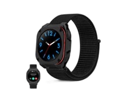 Smartwatch Ksix Zenthium Go, Amoled 1,32", Batería 5 Días, Ip68, Correa Nylon, Negro