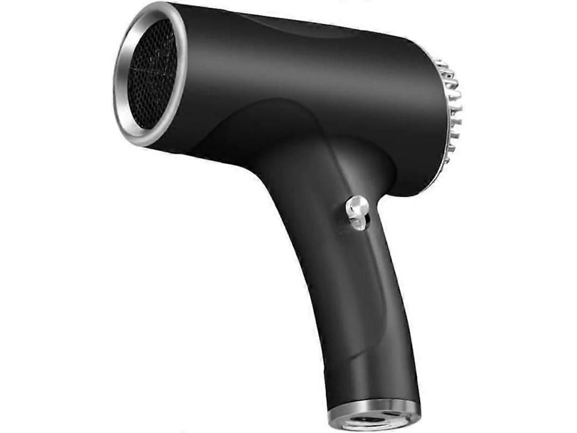 Secador de pelo portátil inalámbrico de 2600 mAh y 500 W, recargable por USB, mini para viajes, negro, GOKOCO