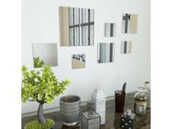 Juego de Espejos de Pared Cuadrados 7 Piezas Cristal