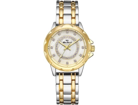 VEANXIN Relojes Diamantes Reloj de pulsera resistente al agua-Oro plata