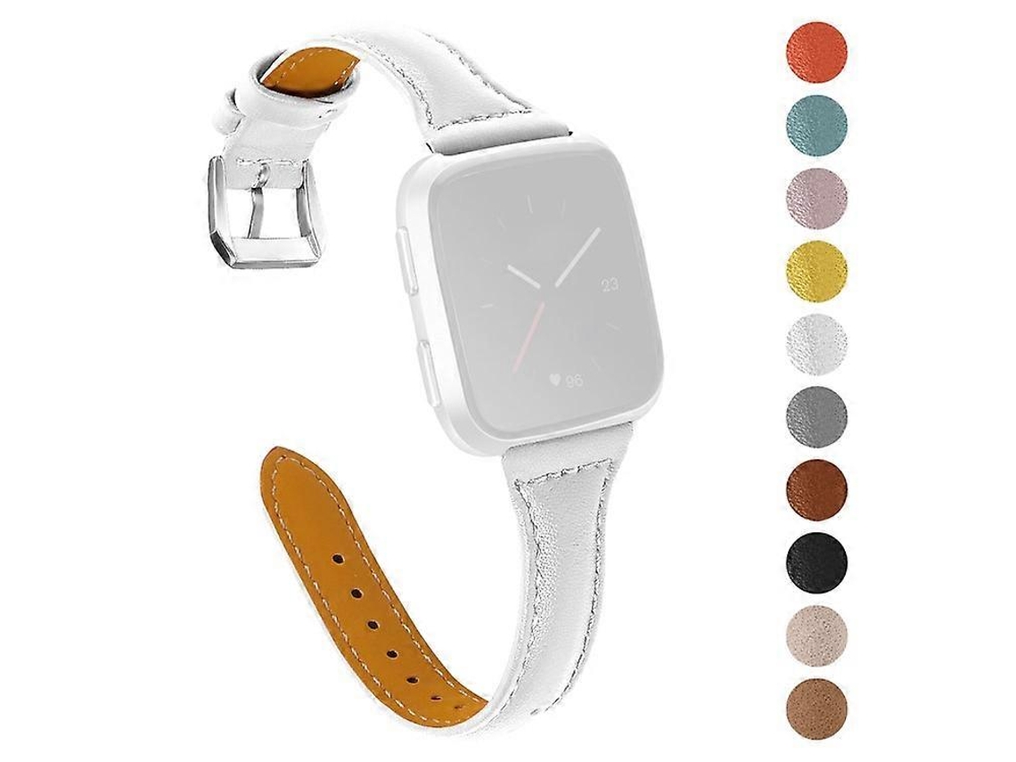 Correa de repuesto elegante de piel de vaca auténtica compatible con Fitbit Versa 2/Versa/Versa Lite/Versa Se Ly Ebike