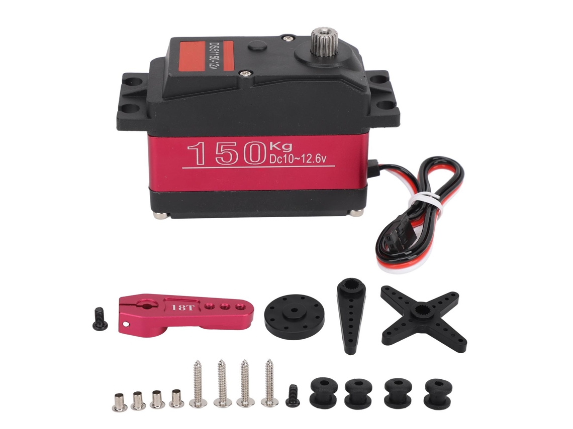 Ymsl Servo Digital Ds51150 De 150kg Ip66 Impermeable Engranaje Metal Para Coches Rc 1/5 Con Brazo De Aluminio 18t Hxl
