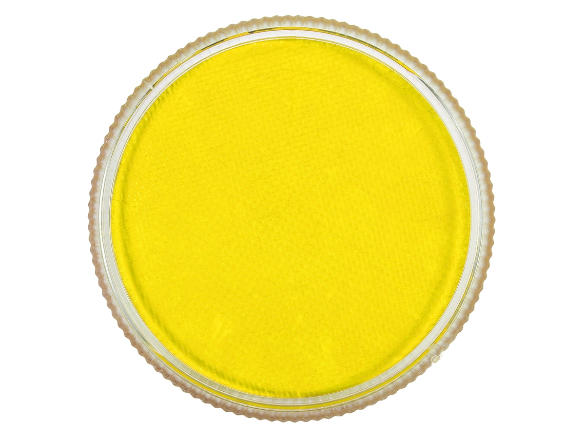Pigmento profesional mate a base de agua para maquillaje corporal y facial, ideal para maquillaje escénico (amarillo).