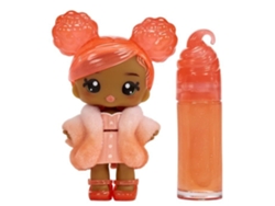 Yummiland - 1 muñeca de 10 cm y brillo de labios brillante para crear - Piper - Goût Pêche - A partir de 4 años