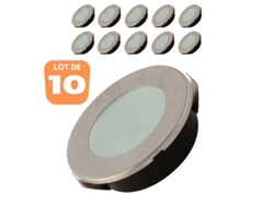 Conjunto de 10 LED redondos Mat Chrome Mat 2W HOROZ ELECTRIC