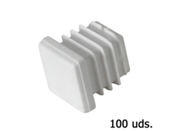 Contera plastico cuadrada 22x22 mm. bolsa 100 unidades