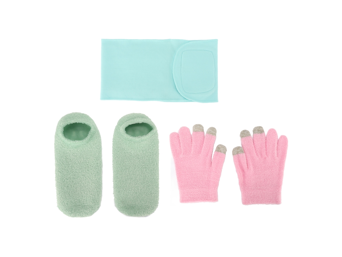Guantes y calcetines para hidratación y spa para pantallas sensibles, reparación y exfoliación