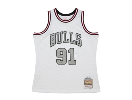 Camiseta MITCHELL & NESS Chicago Bulls Nba Cracked Cement Swingman Dennis Blanco (L)