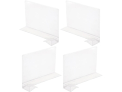 Elegantes Resistentes Separadores Estantes 4 Piezas Armarios Fabricados Pp Aumentan Espacio Almacenamiento