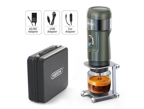 Cafetera Espresso HIBREW H4B Inalámbrica Portátil 3 en 1 15 Bar Presión 2200mAh Batería Recargable con Adaptador