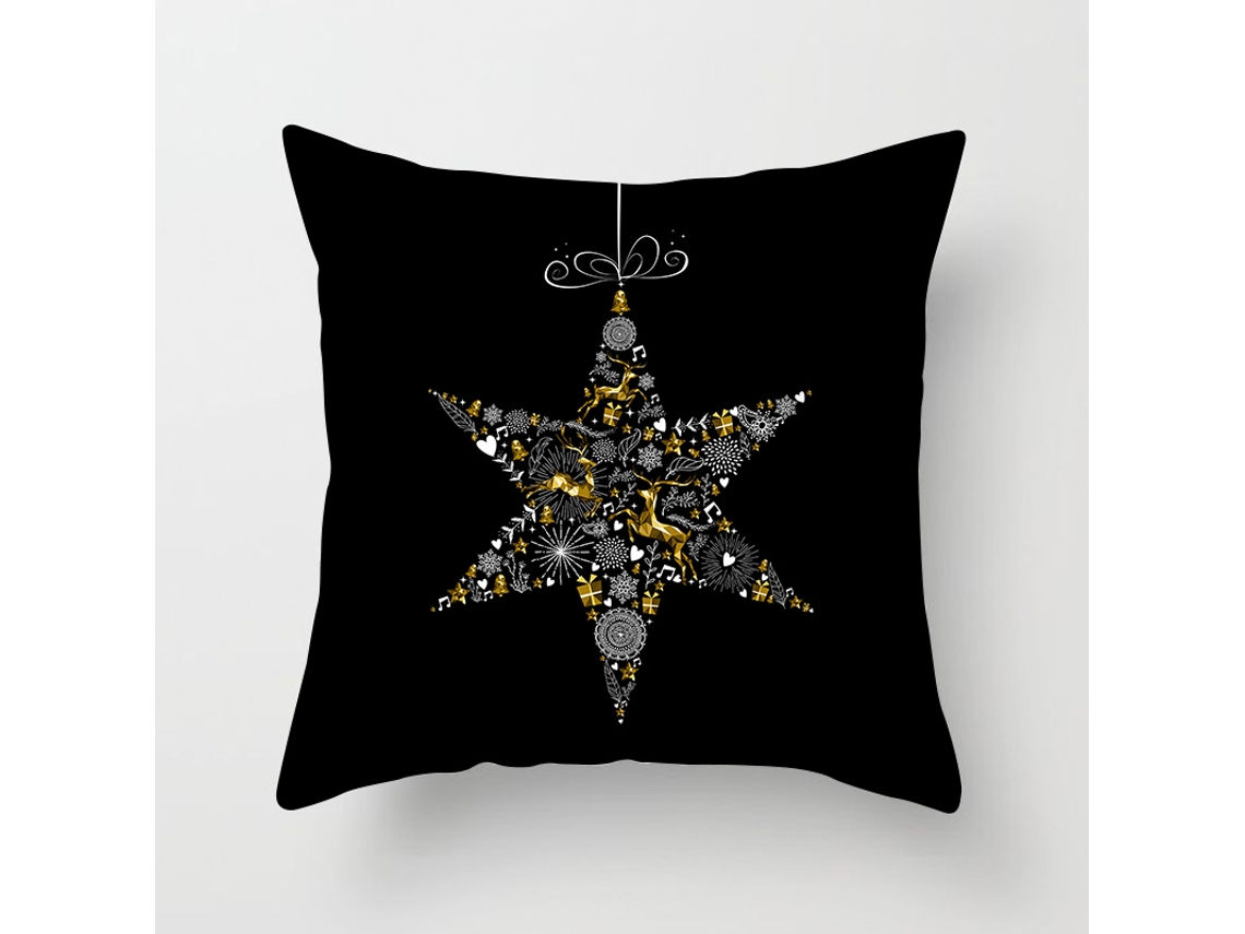 Serie de Funda Decorativa de Almohada Serie de Navidad Negra