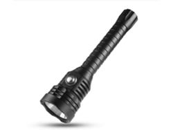 Linterna de buceo impermeable con luz LED para buceo, natación, senderismo, camping, pesca, fácil de transportar, color negro Yunzii