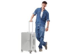 Maleta mediana 68cm 4r Soundbox Alu Silver American Tourister