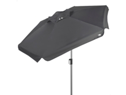 AKTIVE Sombrilla grande jardín antiviento hexagonal inclinable antracita 230 cm UV50
