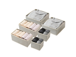 Caja de Almacenaje Cajas Plegables Ropa NEVEANCE Gris (44x14x7cm)