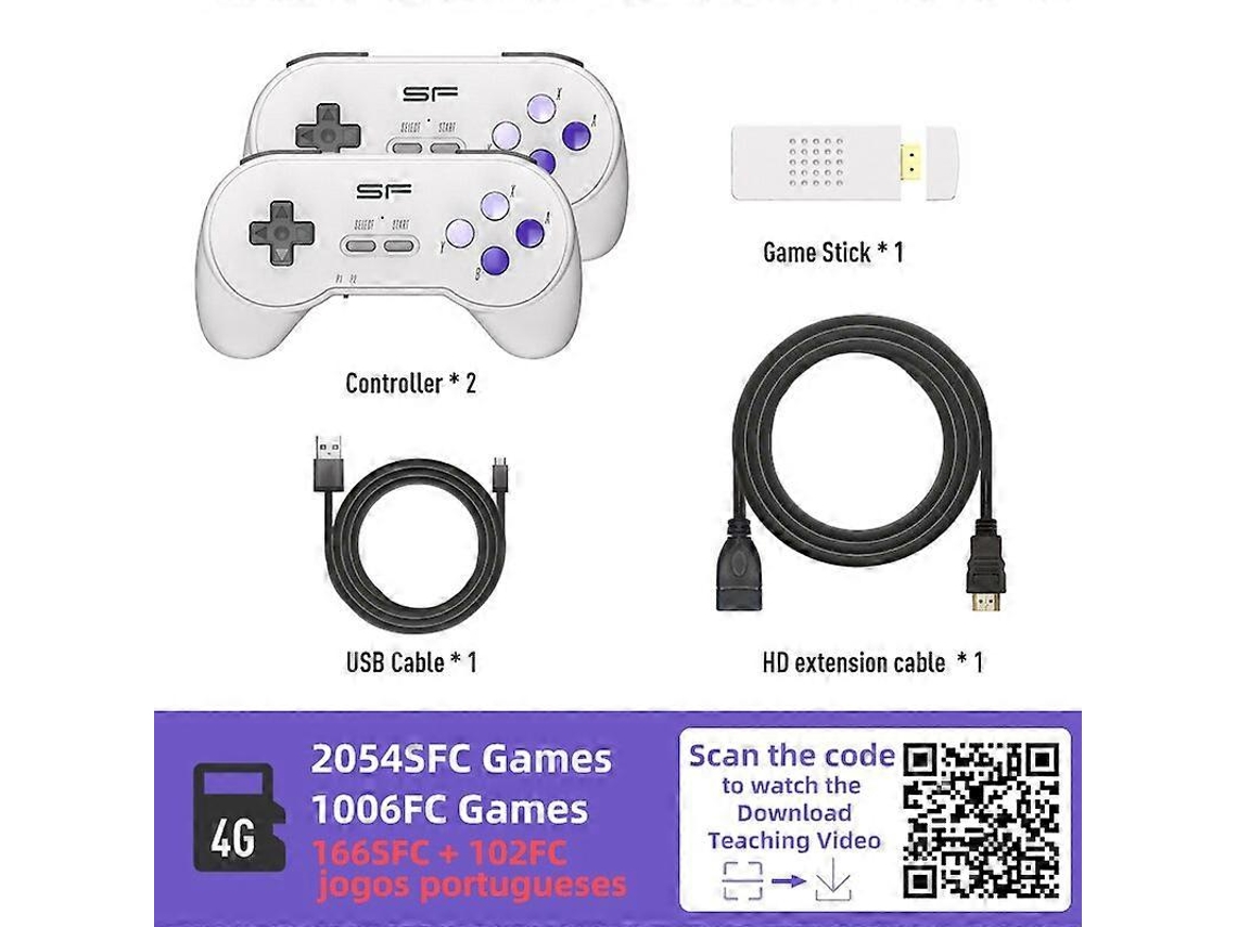 Consola De Tv Portátil Inalámbrica Usb Con 3000 Juegos Integrados Para Sfc Retro Dendy, Consola De Juegos Portátil Retro