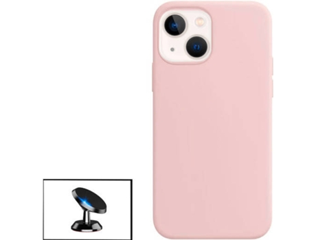 Kit Soporte Magnético de Coche y Funda Silicona Liquida Apple iPhone 13 Mini PHONECARE Negro