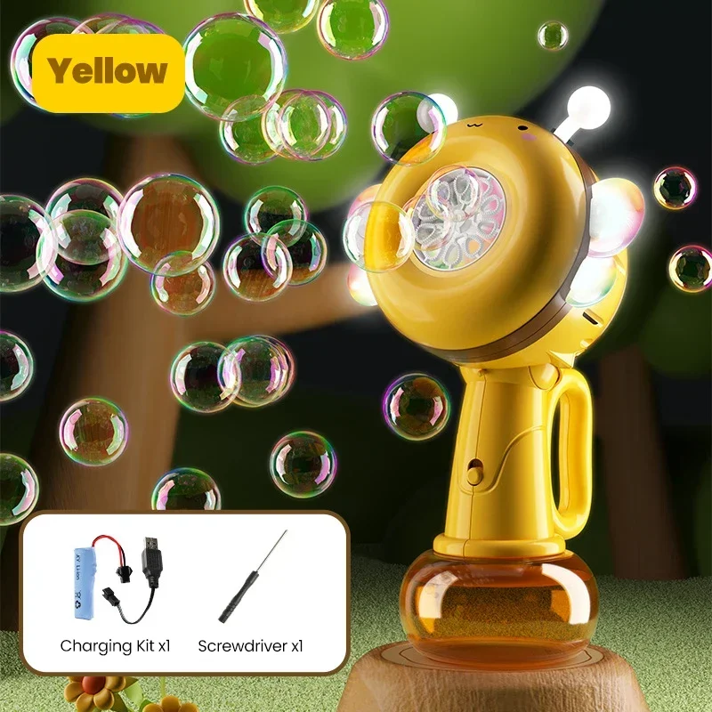 Pistola De Burbujas Eléctrica De Juguete, Juego Para Fiestas Infantiles Al Aire Libre
