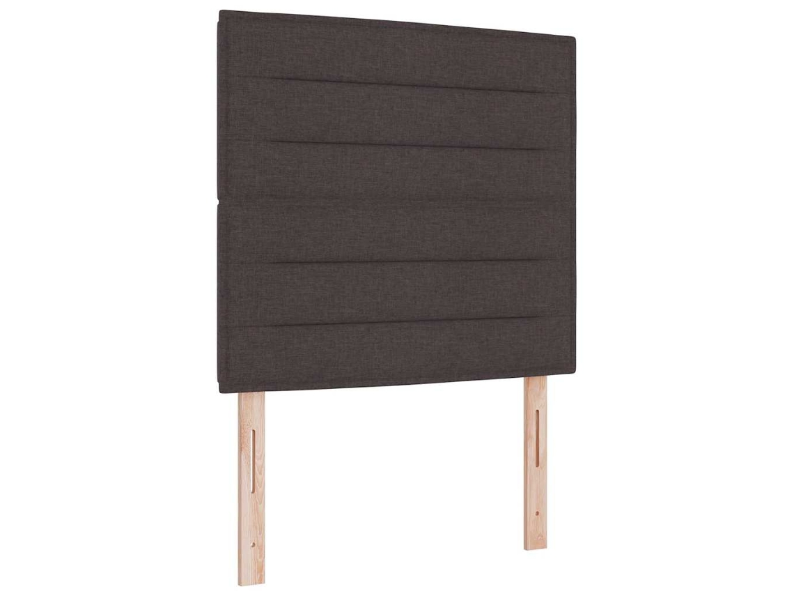 Maison Exclusive - Cama Tipo Box Spring Con Led Marrón Oscuro 100 X 200 Cm Tela