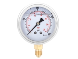 Manómetro De Presión De Aceite Radial 0-28 Bar 1/4 Bsp De Acero Inoxidable Para Maquinaria