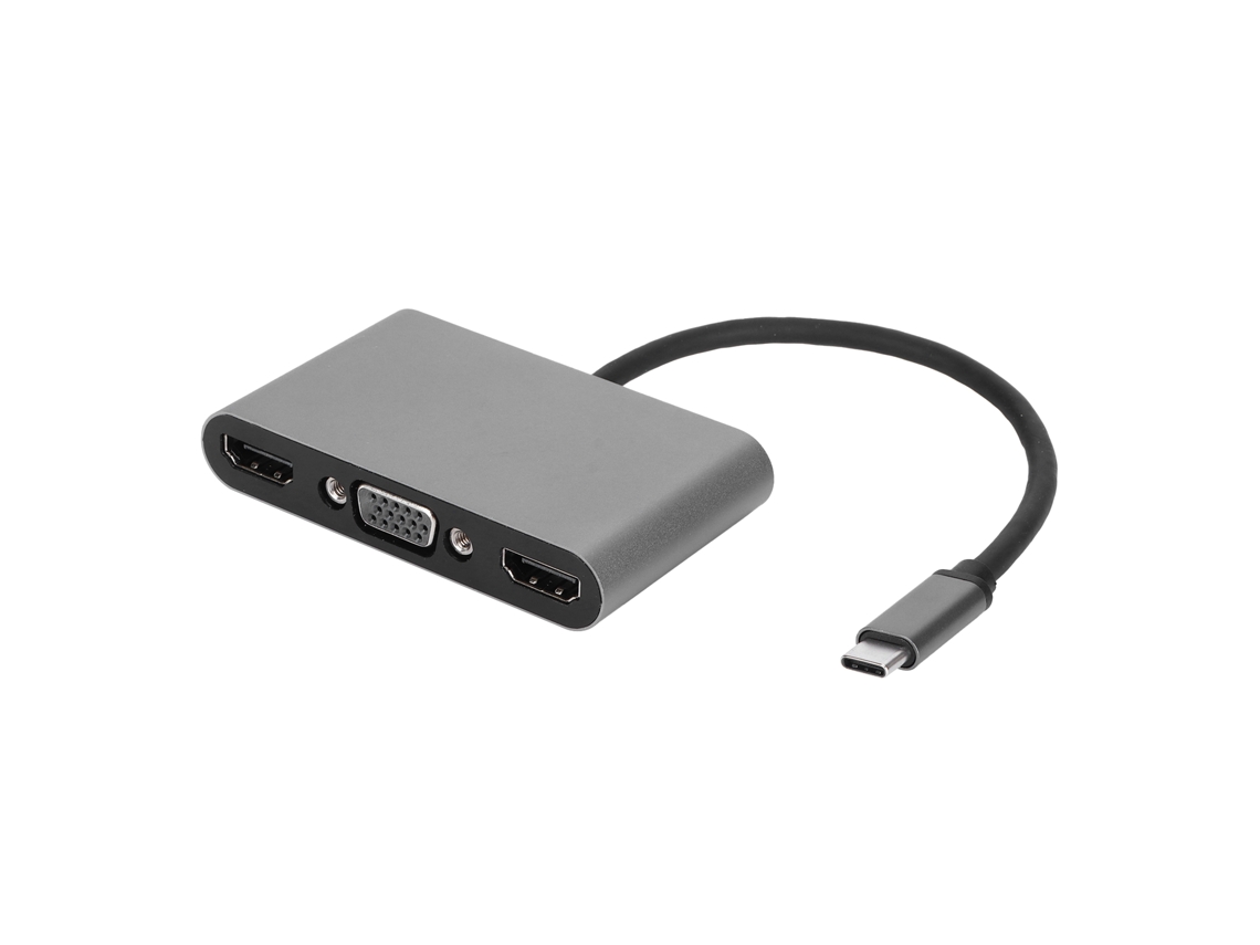 Estação De Docking Type-c 5 Em 1 Com Hdmi 4k, Vga 1080p, Pd 87w Para Laptop E Dispositivos Usb