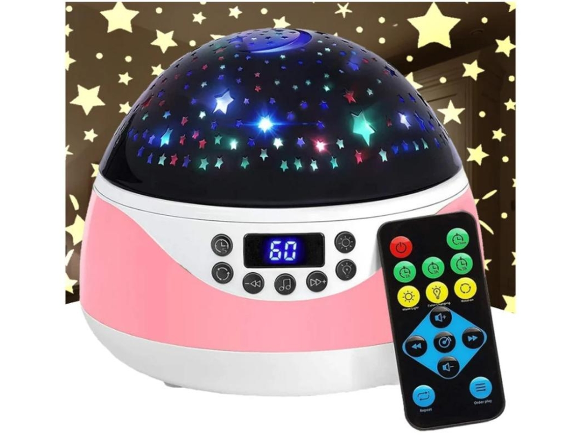 Luz Nocturna Con Proyector Estrella Para Niños Con Música Y Temporizador Luz Nocturna Calmante Para Dormir Con Control Remoto Y Proyección De Yizhood