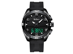 Reloj Deportivo De Pulsera Para Hombre, Resistente Al Agua, Con Doble Movimiento, Color Negro, Biden