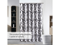 Cortina de ducha (impermeable, con estampado geométrico)