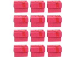 Almacenamiento Joyas Papel 12 Piezas Mujeres Niñas Protección Sencillos Caja Rojo