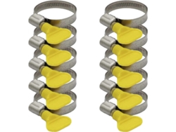 10 Abrazaderas De Acero Inoxidable 25-40mm Para Mangueras De Piscina, Filtros De Arena, Pozos Y Conexiones Industriales