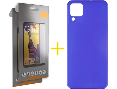 Kit Funda + Protector de Pantalla Huawei P40 Lite SKYHE Cristal Templado 7202 Azul