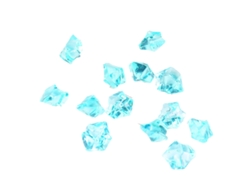 100 Piezas De Piedras De Acrílico Azul Brillante, Hielo Picado Falso, Decoración Para Acuario, 11x14mm