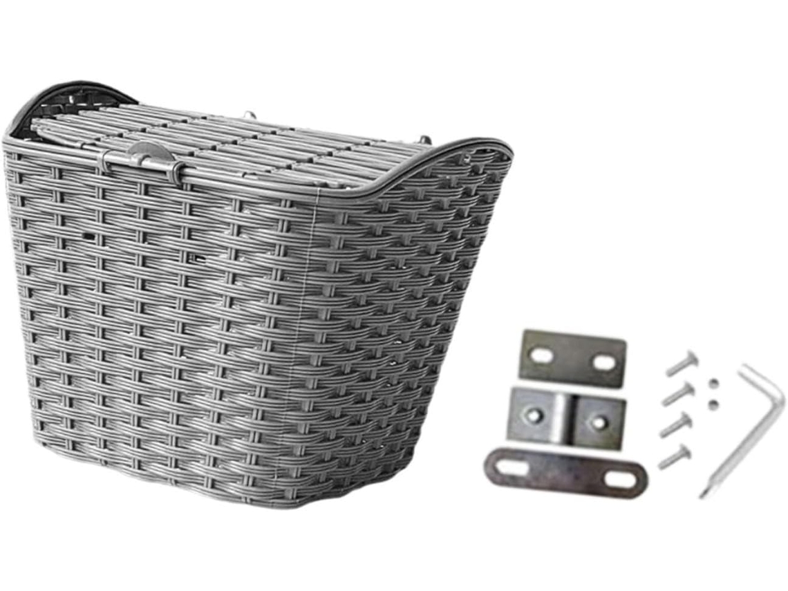 Cesta Delantera Para Bicicleta Harilla Con Tapa, Colgante Resistente Práctica Bicicletas Plegables, Ideal
