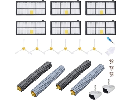 23 piezas Kit de repuesto para Roomba Piezas de repuesto Kit de cepillo Roomba Accesorios Piezas de repuesto para iRobot Roomba Serie 800 900 860 8...