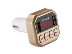 Transmisor de FM YIZHOOD B8 Mp3 Bluetooth 5.0 Dual USB Cargador de coche U disco / Tarjeta TF sin pérdidas oro