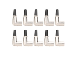 Conector Xlr Macho De Cotovelo 3 Pinos Metal Estável Para Cabo De Microfone Diy 10pcs